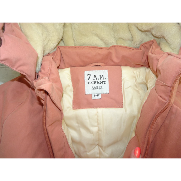 7AM Enfant Baby Snowsuit Coat - Printed Baby Zipper Snowsuits, Rose Dawn, 3T-4T - Picture 4 of 9